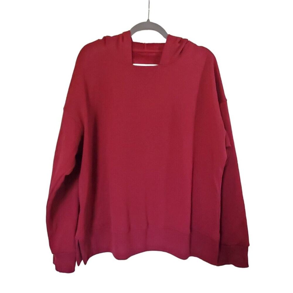 New Dark Red Soft Hoodie Sweatshirt, Women's Size XL